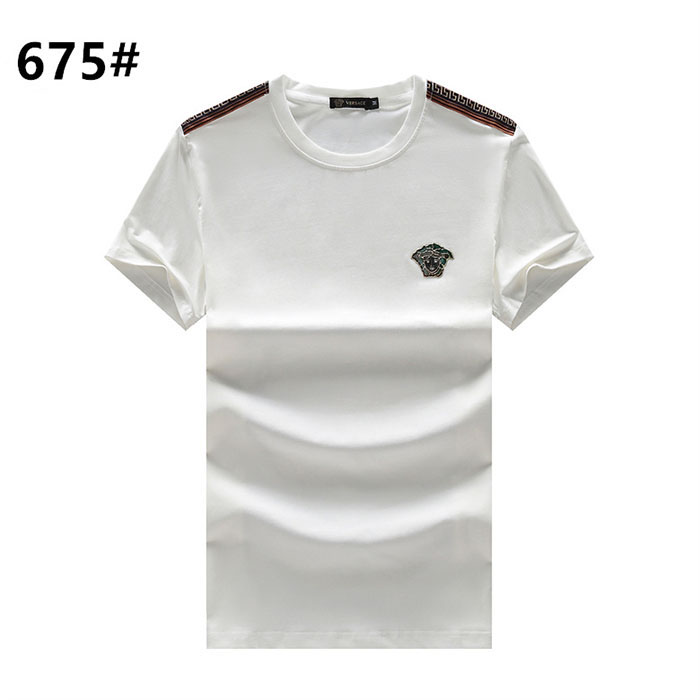 VERSACE Fashion Casual Summer Short sleeve T-shirt-White-9771564