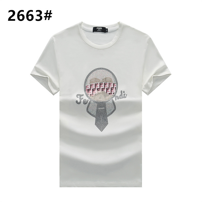 FENDI Fashion Casual Summer Short sleeve T-shirt-White-1039813