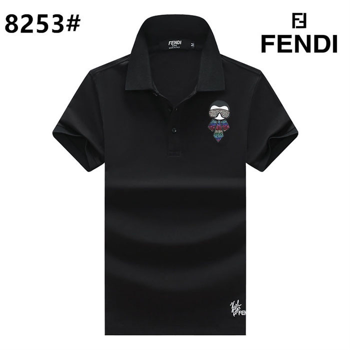 FENDI Fashion Casual Summer Short sleeve T-shirt-Black-7156363
