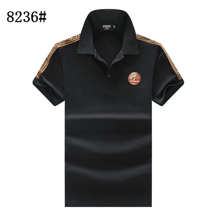 FENDI Fashion Casual Summer Short sleeve T-shirt-Black-2845995