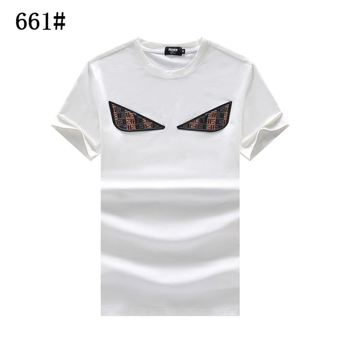 FENDI Fashion Casual Summer Short sleeve T-shirt-White-6890249