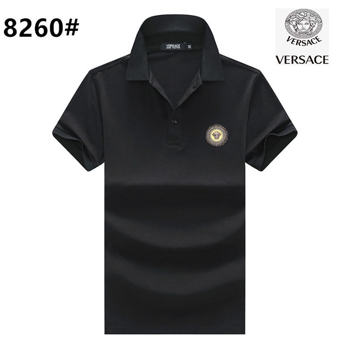 VERSACE Fashion Casual Summer Short sleeve T-shirt-Black-8107284