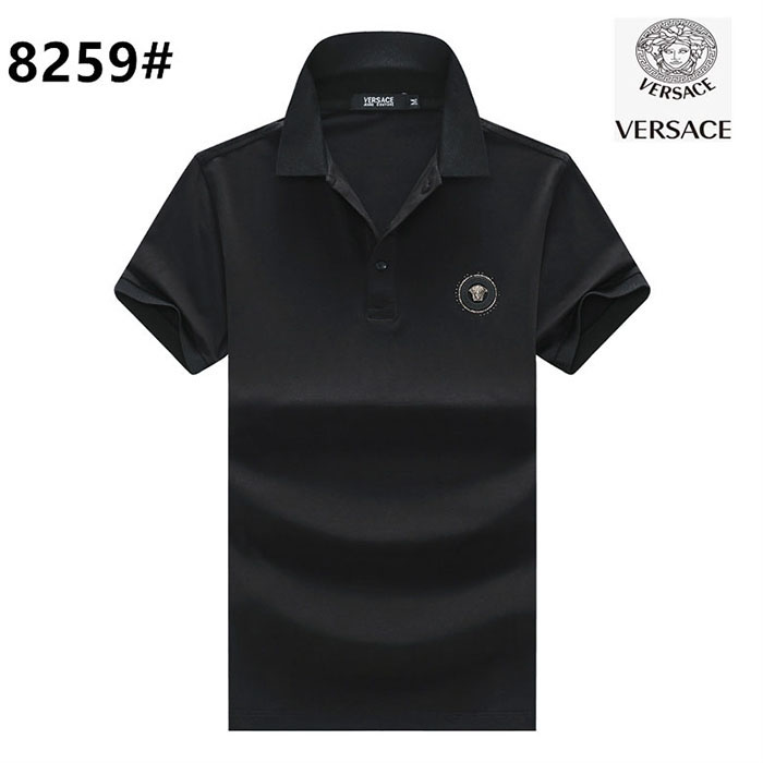 VERSACE Fashion Casual Summer Short sleeve T-shirt-Black-2150143