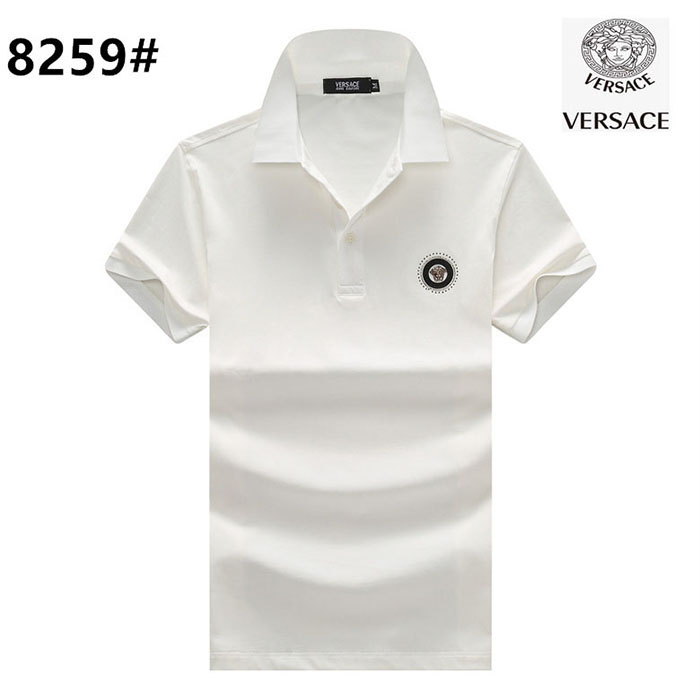 VERSACE Fashion Casual Summer Short sleeve T-shirt-White-858626