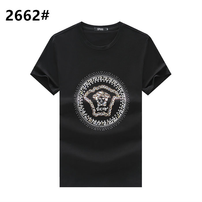 VERSACE Fashion Casual Summer Short sleeve T-shirt-Black-9029955