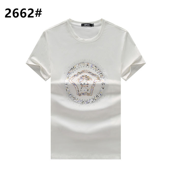 VERSACE Fashion Casual Summer Short sleeve T-shirt-White-4459997