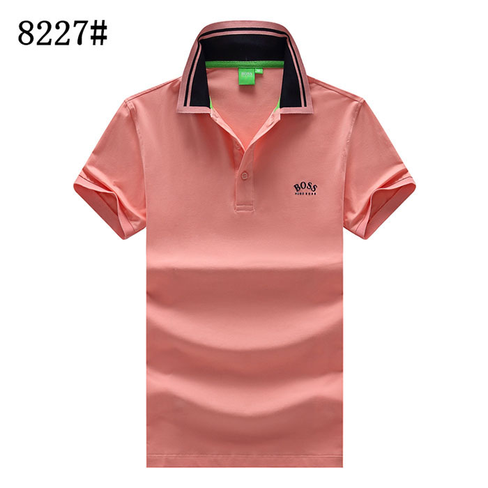 BOSS Fashion Casual Summer Short sleeve T-shirt-Pink-3516001