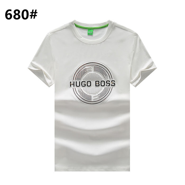 BOSS Fashion Casual Summer Short sleeve T-shirt-White-4614470