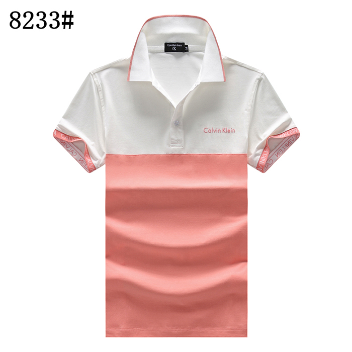 CK Fashion Casual Summer Short sleeve T-shirt-White/Pink-6498979
