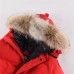 Canada Goose Winter Down Jacket Hooded Parka Down Jacket -Red-553313