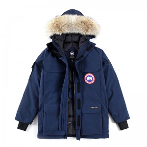 Canada Goose Winter Down Jacket Hooded Parka Down Jacket -Navy Blue-5292000