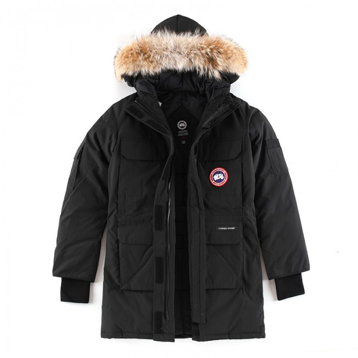 Canada Goose Winter Women Down Jacket Hooded Parka Long Down Jacket -Black-6485682