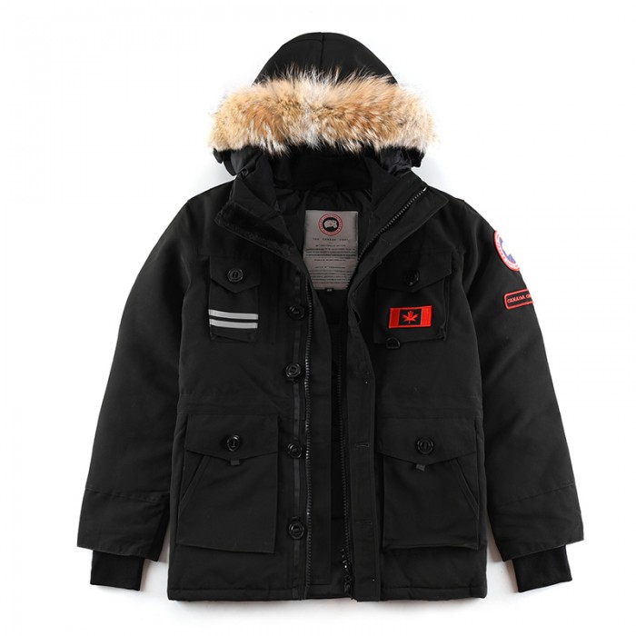 Canada Goose Winter Down Jacket Hooded Parka Down Jacket -Black-8330231