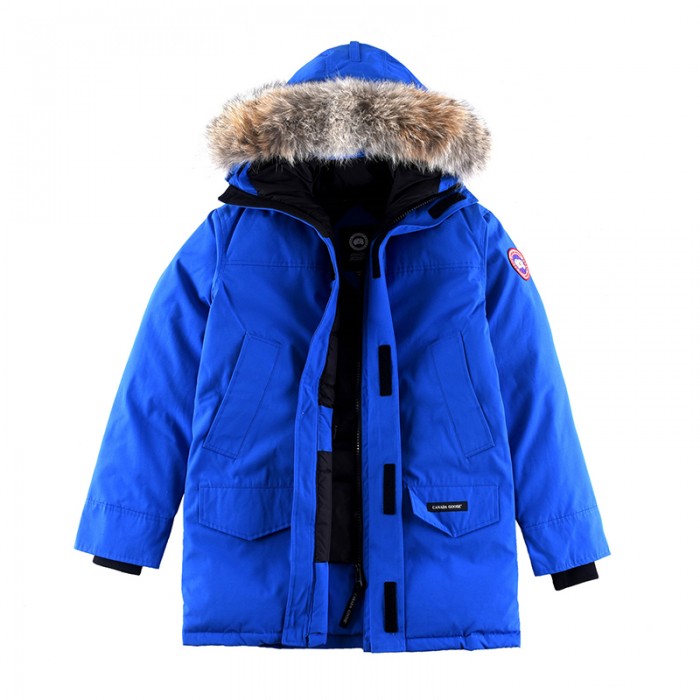 Canada Goose Winter Down Jacket Hooded Parka Down Jacket -Blue-8374156
