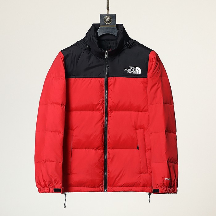 The North Face Winter Down Jacket Hooded Parka Down Jacket -Red/Black-4323706