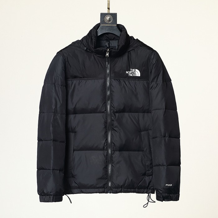 The North Face Winter Down Jacket Hooded Parka Down Jacket -All Black-4113996