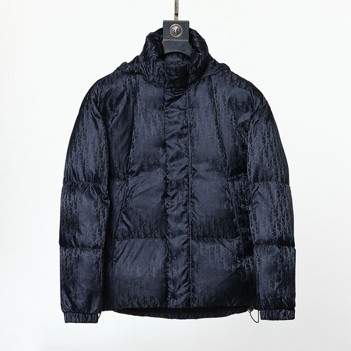 Dior Winter Down Jacket Hooded Parka Down Jacket -Black-2935642
