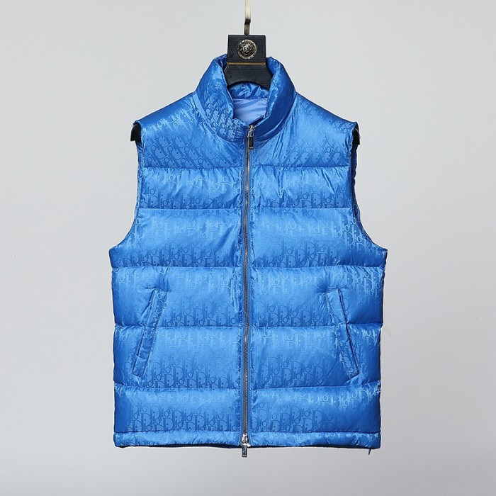 Dior Winter Down Jacket Sleeveless vest Down Jacket vest-Blue-2959139