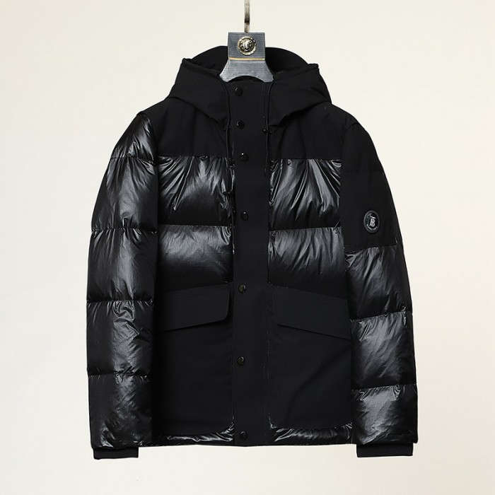 Burberry Winter Down Jacket Parka Hooded Down Jacket -All Black-2996951