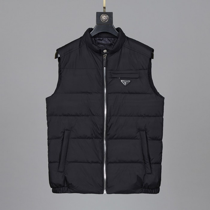 Prada Winter Down Jacket Sleeveless vest Parka Down Jacket Sleeveless vest-Black-4342412