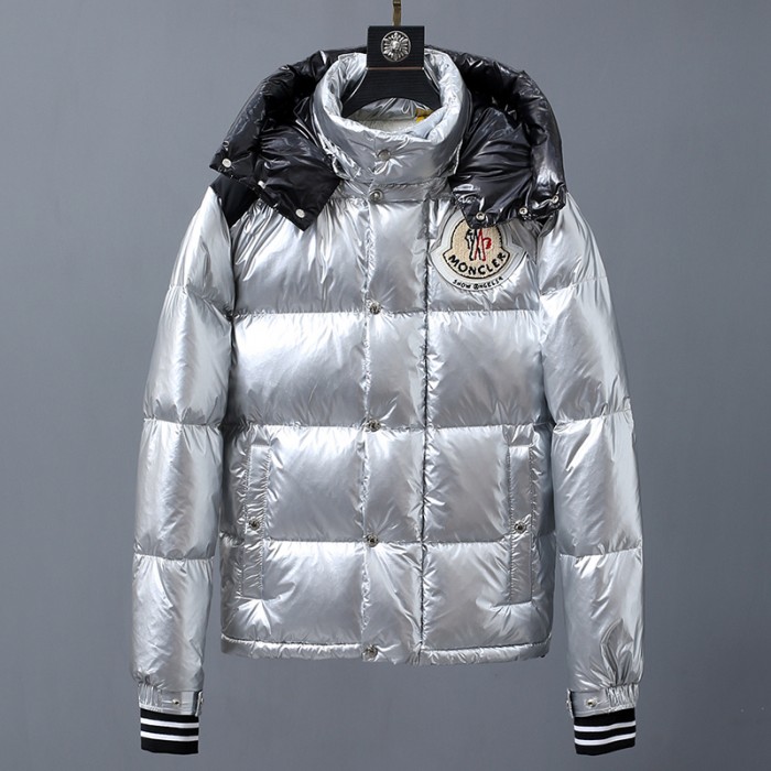 Moncler Winter Down Jacket Parka Hooded Down Jacket -Silver-4263273
