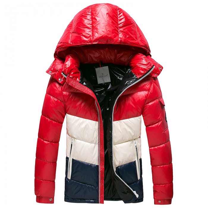 Moncler Winter Down Jacket Parka Hooded Down Jacket -Red/White-3630042