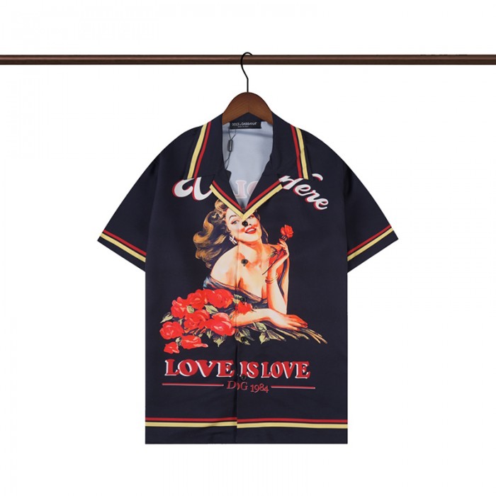 Dolce&Gabbana Fashion Casual Summer Short sleeve T-shirt-Black-7654916