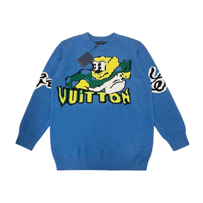 Louis Vuitton LV Knitted Sweater Long Sleeved Sweater-Blue-2107137
