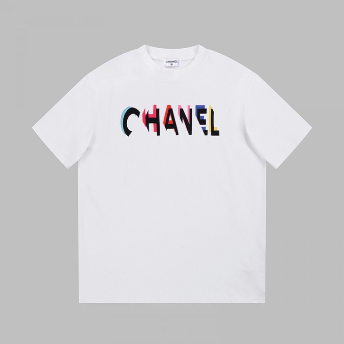 Chanel Fashion Casual Summer Short sleeve T-shirt-White-5642397