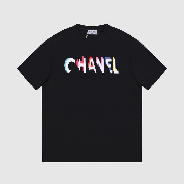 Chanel Fashion Casual Summer Short sleeve T-shirt-Black-3528151