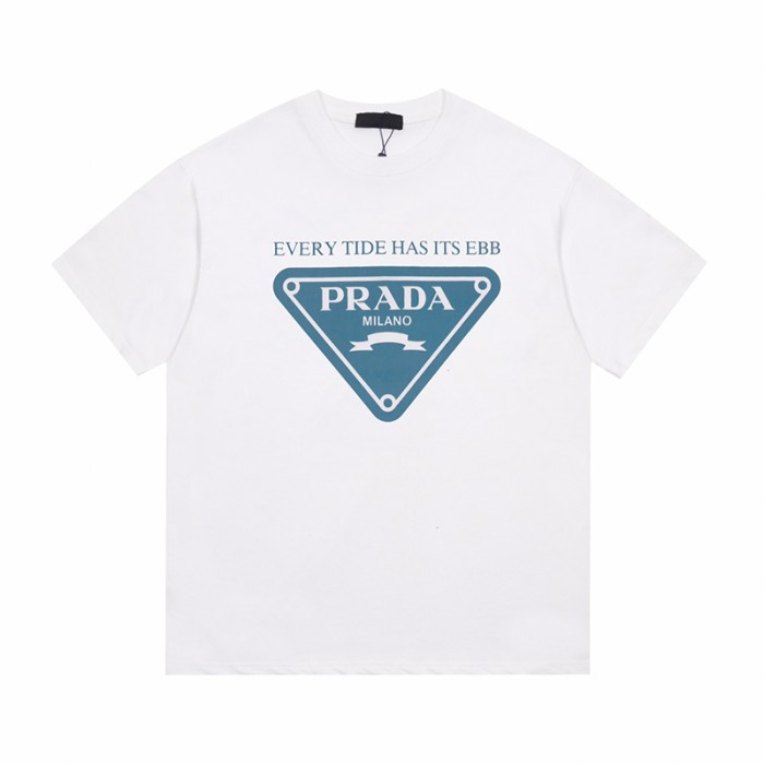 Prada Fashion Casual Summer Short sleeve T-shirt-White-4340383