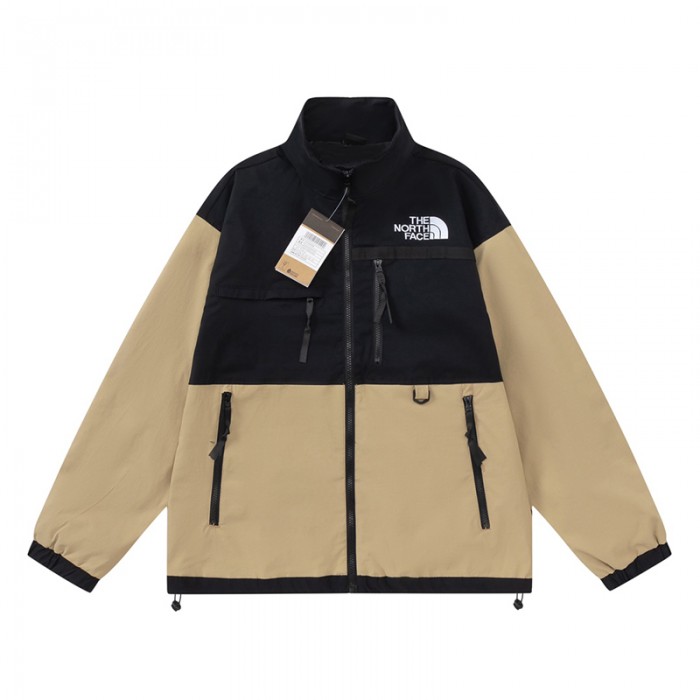 The North Face Jacket Long zipper Jacket-Black/Khkai-9175356