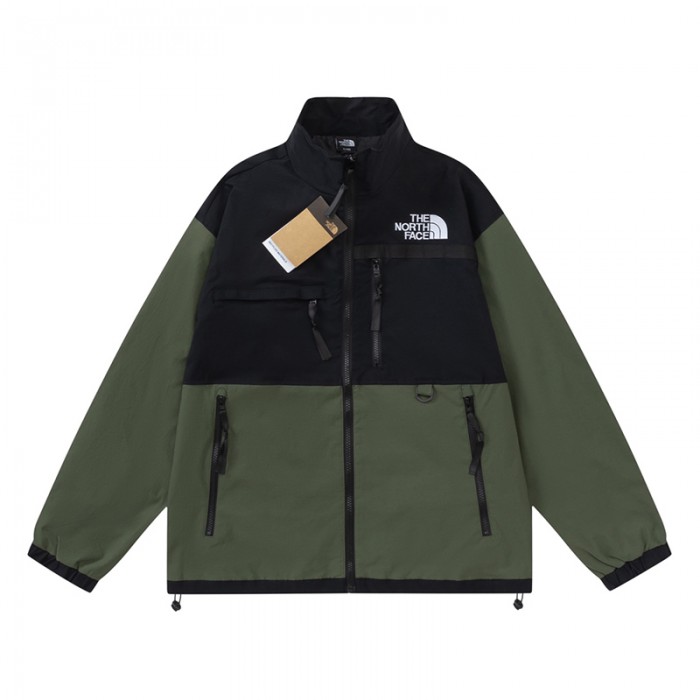The North Face Jacket Long zipper Jacket-Black/Green-5878878