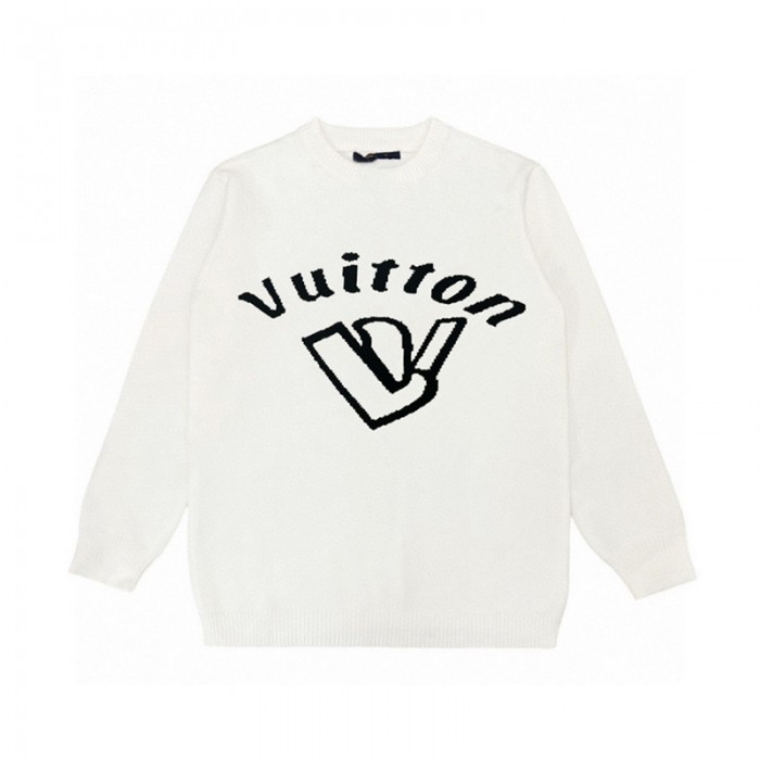Louis Vuitton LV Knitted Sweater Long Sleeved Sweater-White-1968564