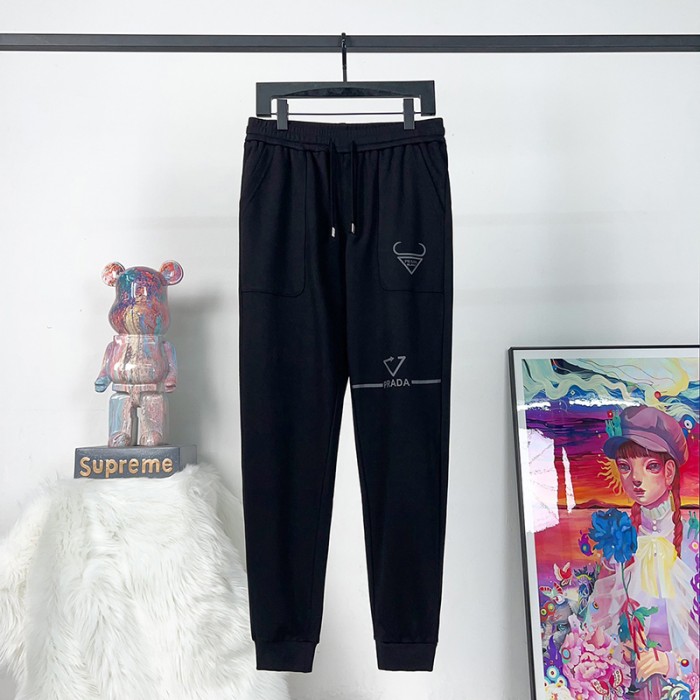 Prada Fashion Casual Long Pants-Black-719756