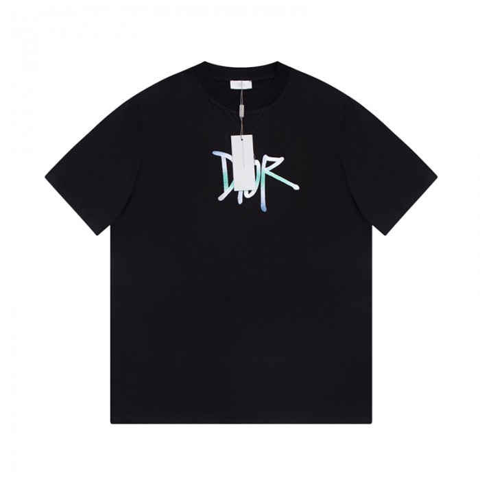 Dior Fashion Casual Summer Short sleeve T-shirt-Black-3406389