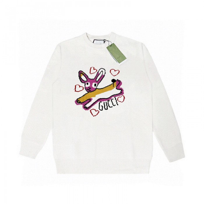 Gucci Knitted Sweater Long Sleeved Sweater-White-7488085
