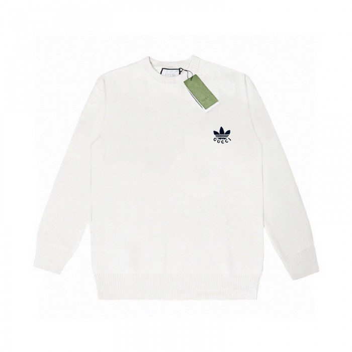 Gucci X Adidas Knitted Sweater Long Sleeved Sweater-White-3075197