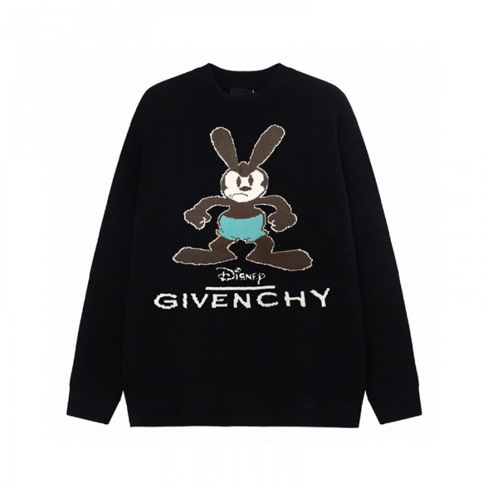 GIVENCHY Knitted Sweater Long Sleeved Sweater-Black-4798954