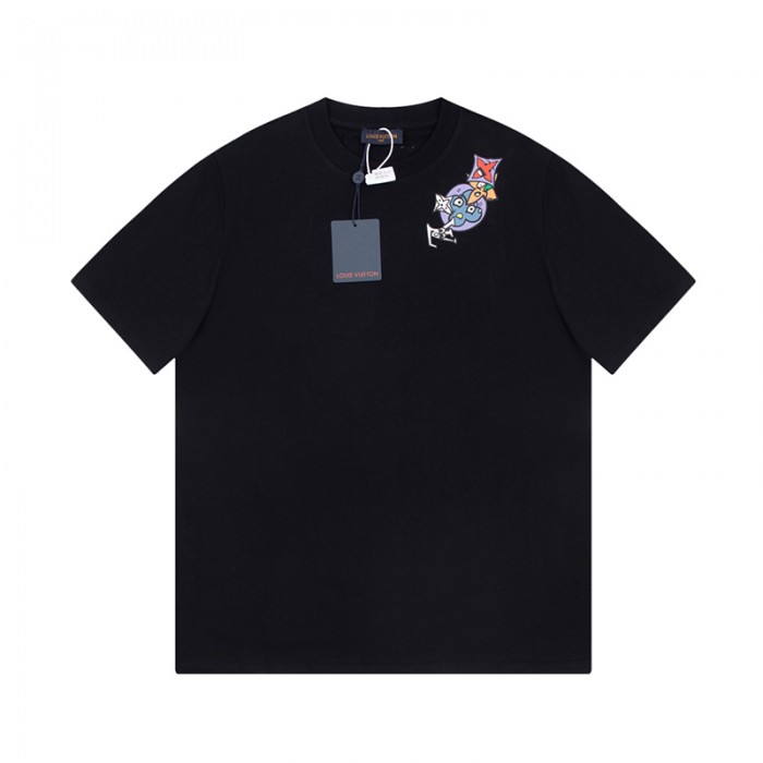 Louis Vuitton LV Fashion Casual Summer Short sleeve T-shirt-Black-790930