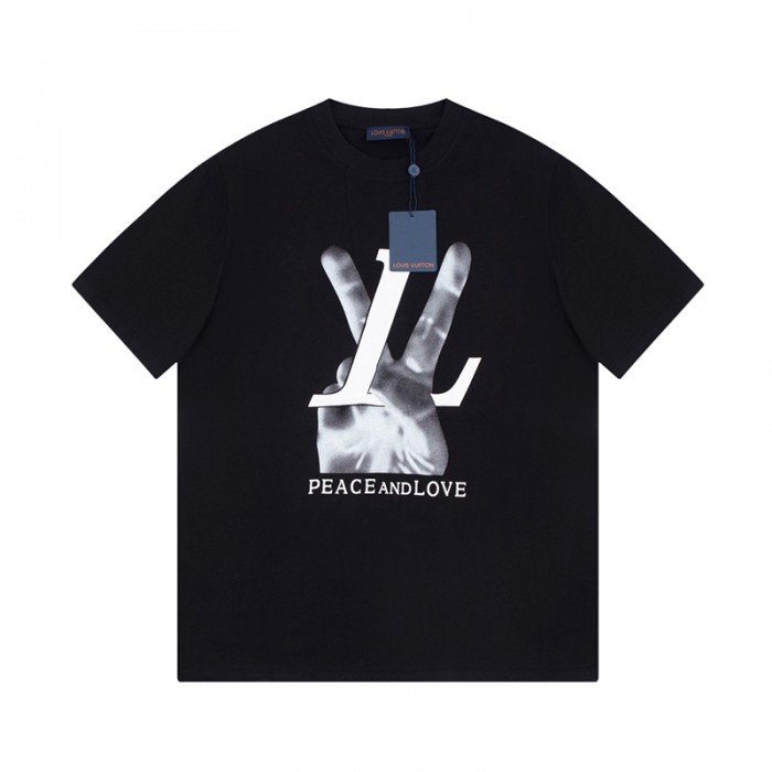 Louis Vuitton LV Fashion Casual Summer Short sleeve T-shirt-Black-7574294