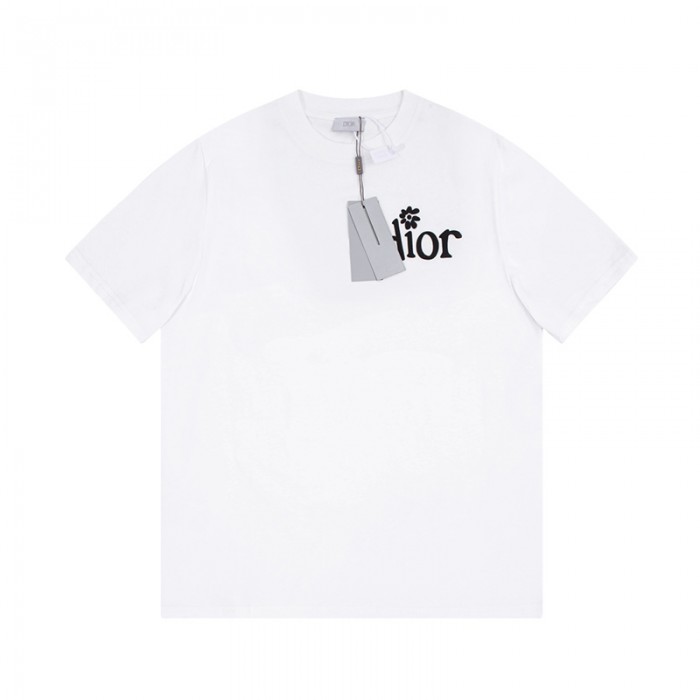 Dior Fashion Casual Summer Short sleeve T-shirt-White-875966