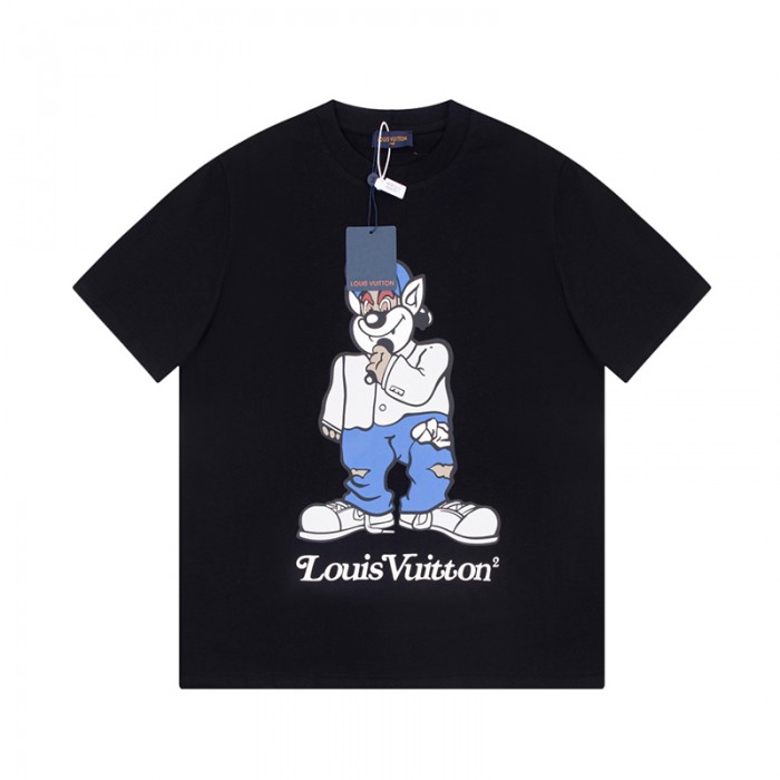 Louis Vuitton LV Fashion Casual Summer Short sleeve T-shirt-Black-8487536