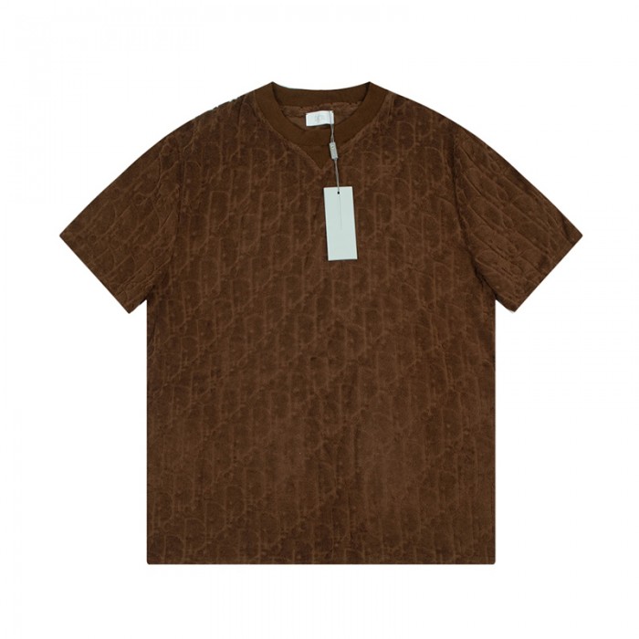 Dior Fashion Casual Summer Short sleeve T-shirt-Brown-5884767
