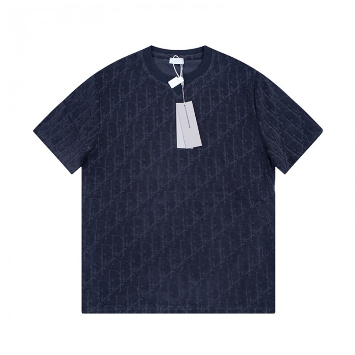 Dior Fashion Casual Summer Short sleeve T-shirt-Navy Blue-8702192