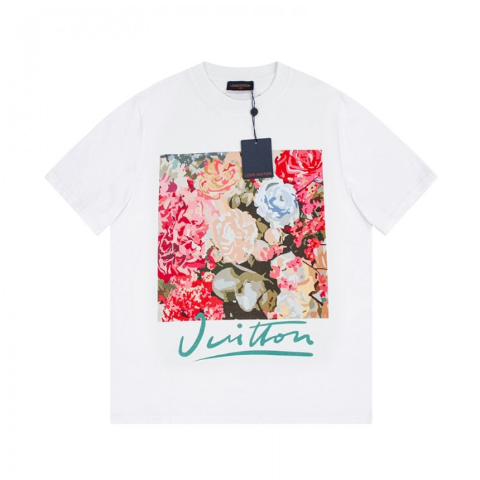 Louis Vuitton LV Fashion Casual Summer Short sleeve T-shirt-White-6666551