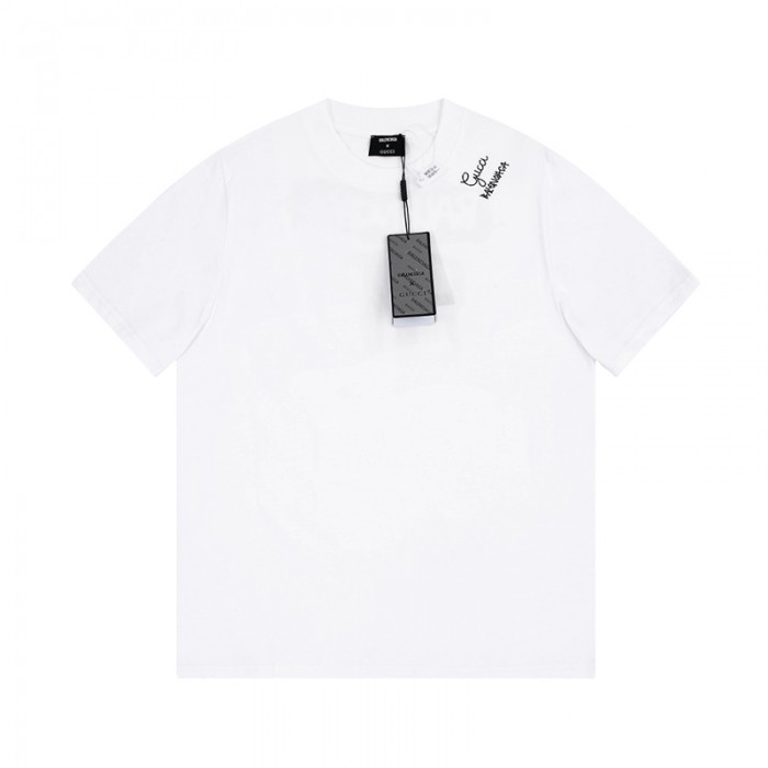 GUCCI X Balenciaga Fashion Casual Summer Short sleeve T-shirt-White-6355478