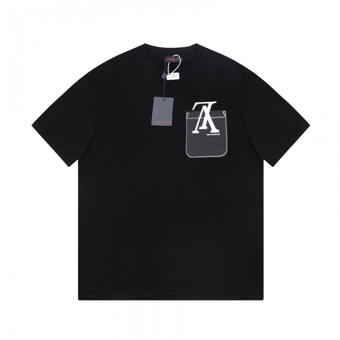 Louis Vuitton LV Fashion Casual Summer Short sleeve T-shirt-Black-2273352