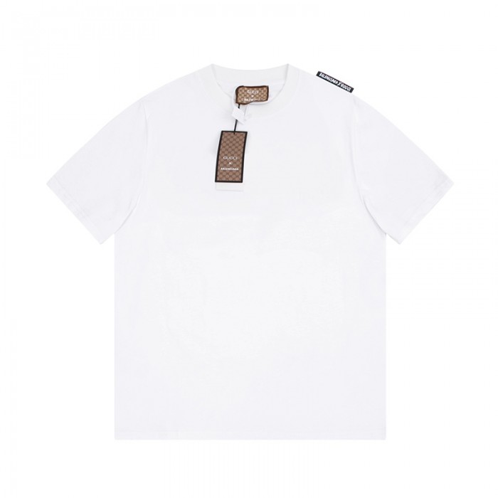 GUCCI X Balenciaga Fashion Casual Summer Short sleeve T-shirt-White-7383668
