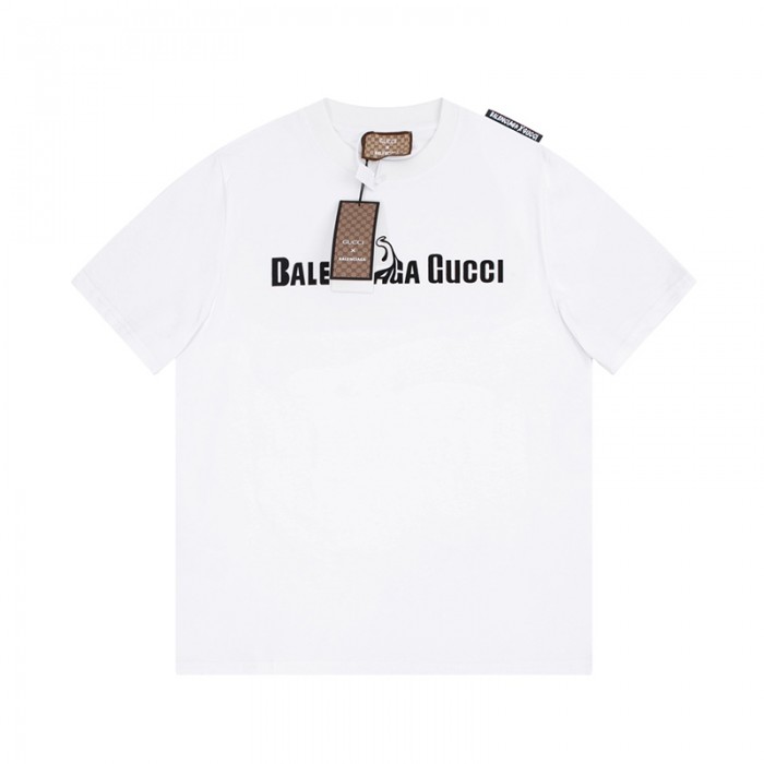GUCCI X Balenciaga Fashion Casual Summer Short sleeve T-shirt-White-9965949